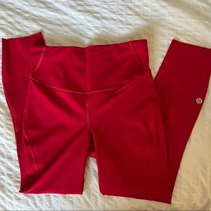 Lululemon Base Pace 23" dark red sz 4